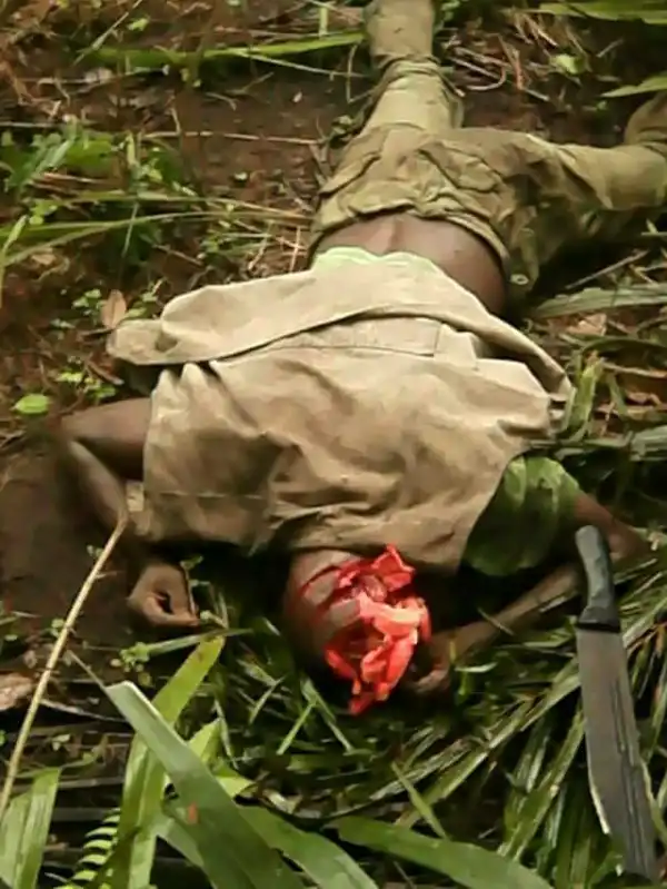 Graphic Photo PDP Ward Chairman Hacked To Death With Machete In Delta State